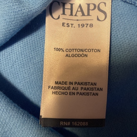 Chaps every day polo shirt short sleeve XL light blue new with tags 100% cotton - Picture 10 of 10